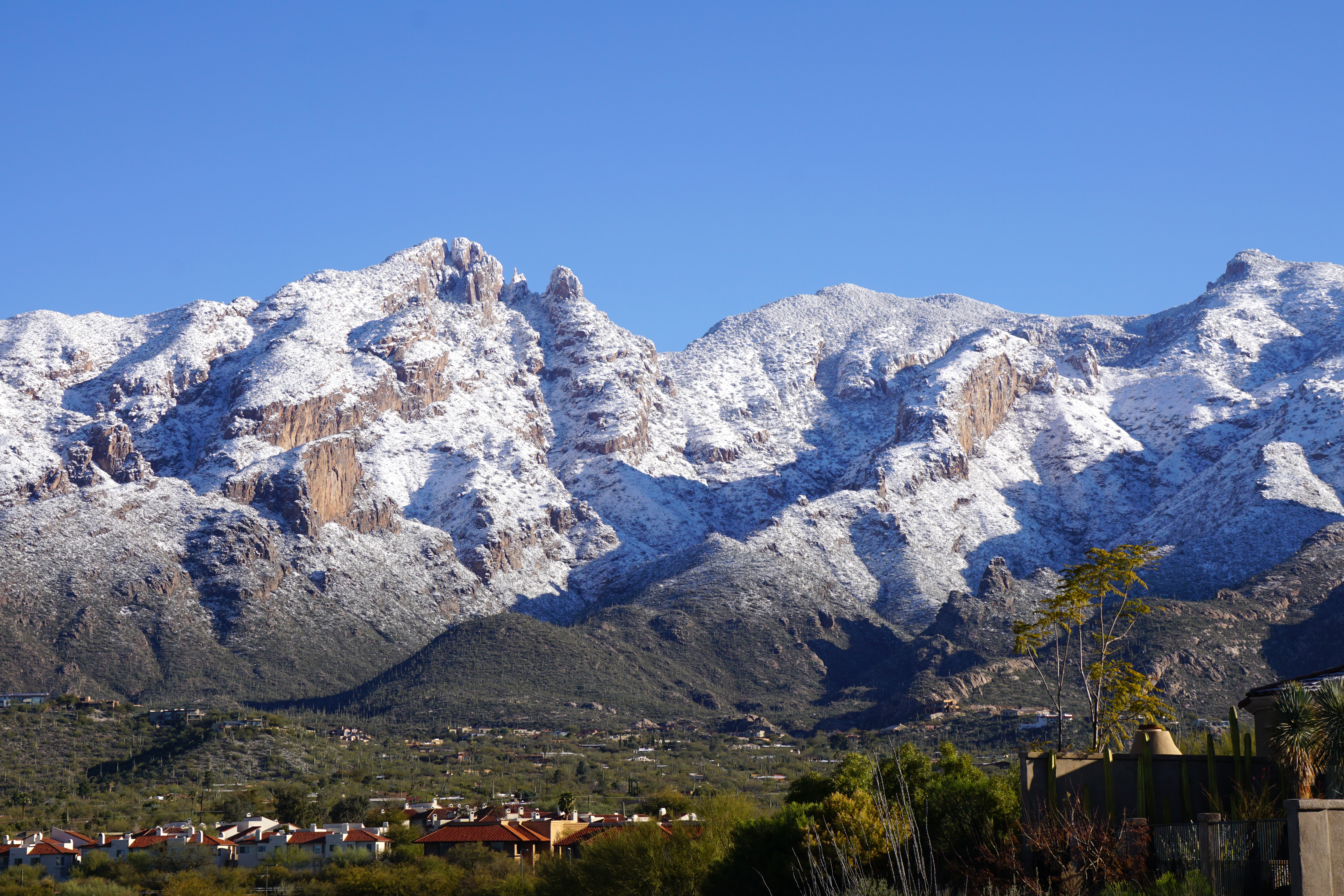 Snowy Santa Catalina Mountains, Tucson, Arizona